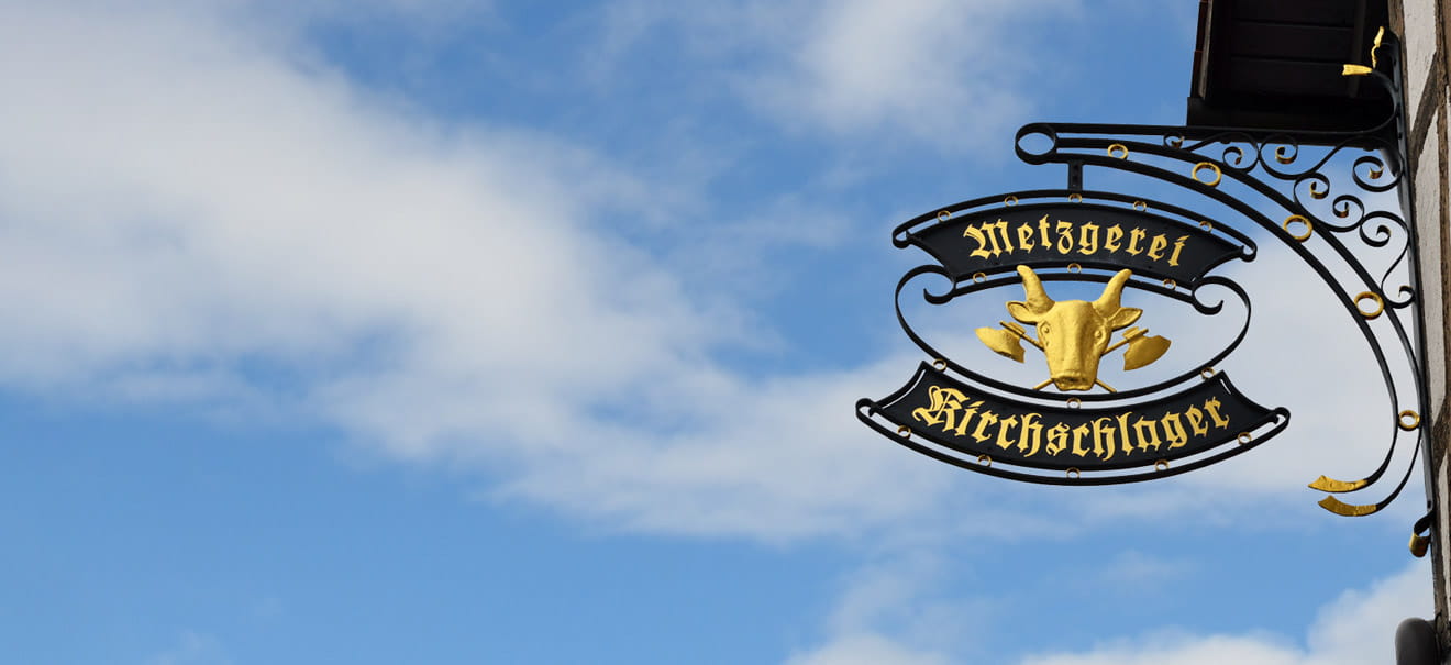 Außenansicht der Metzgerei Kirchschlager in Dorf-Erbach