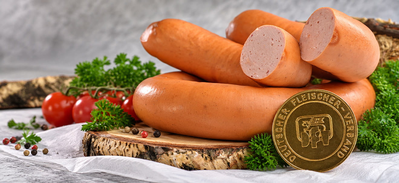 Odenwälder Fleischwurst im Ring, angeschnitten